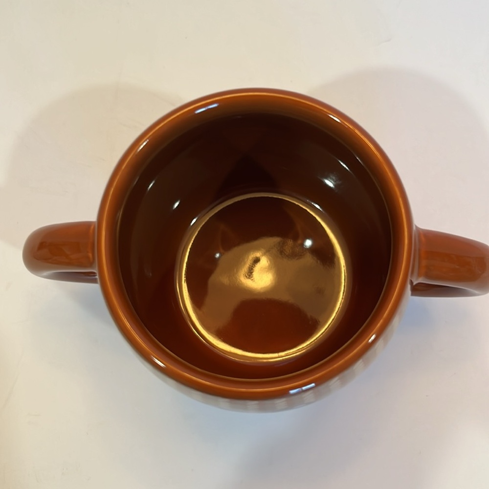 Brown Monkey Face Mug double handled USED - Picture 3 of 6